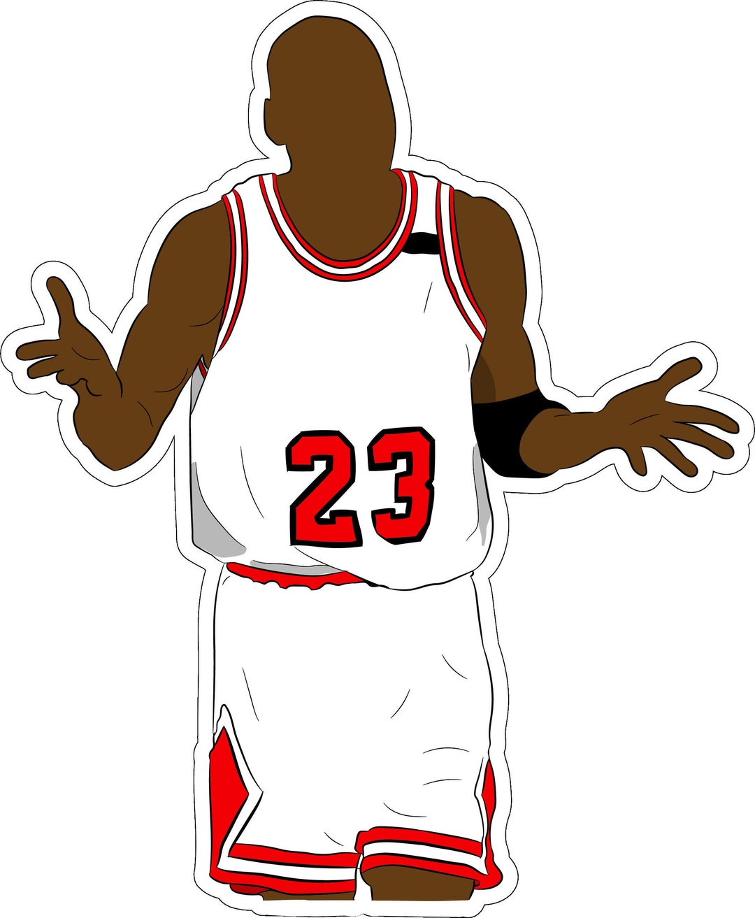 Michael Jordan the Shrug Sticker Etsy