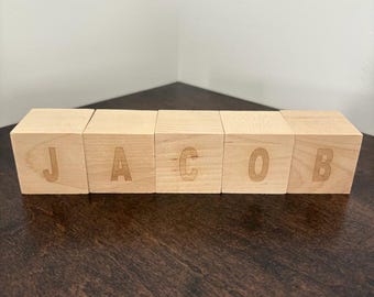 Custom Name Wood Blocks: Handmade Maple Nursery Decor