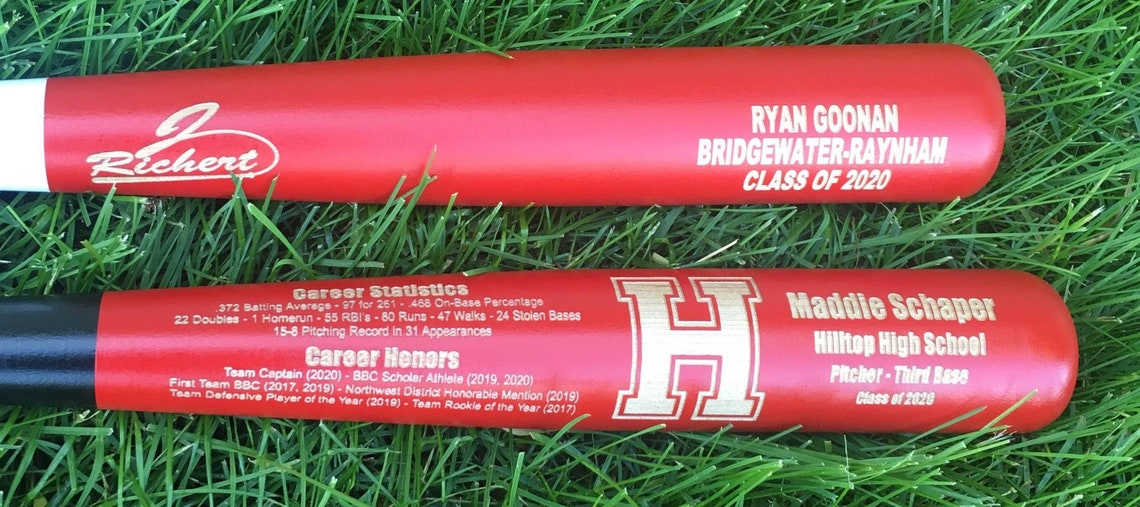 Full Size Baseball Bat Custom Engraved Etsy