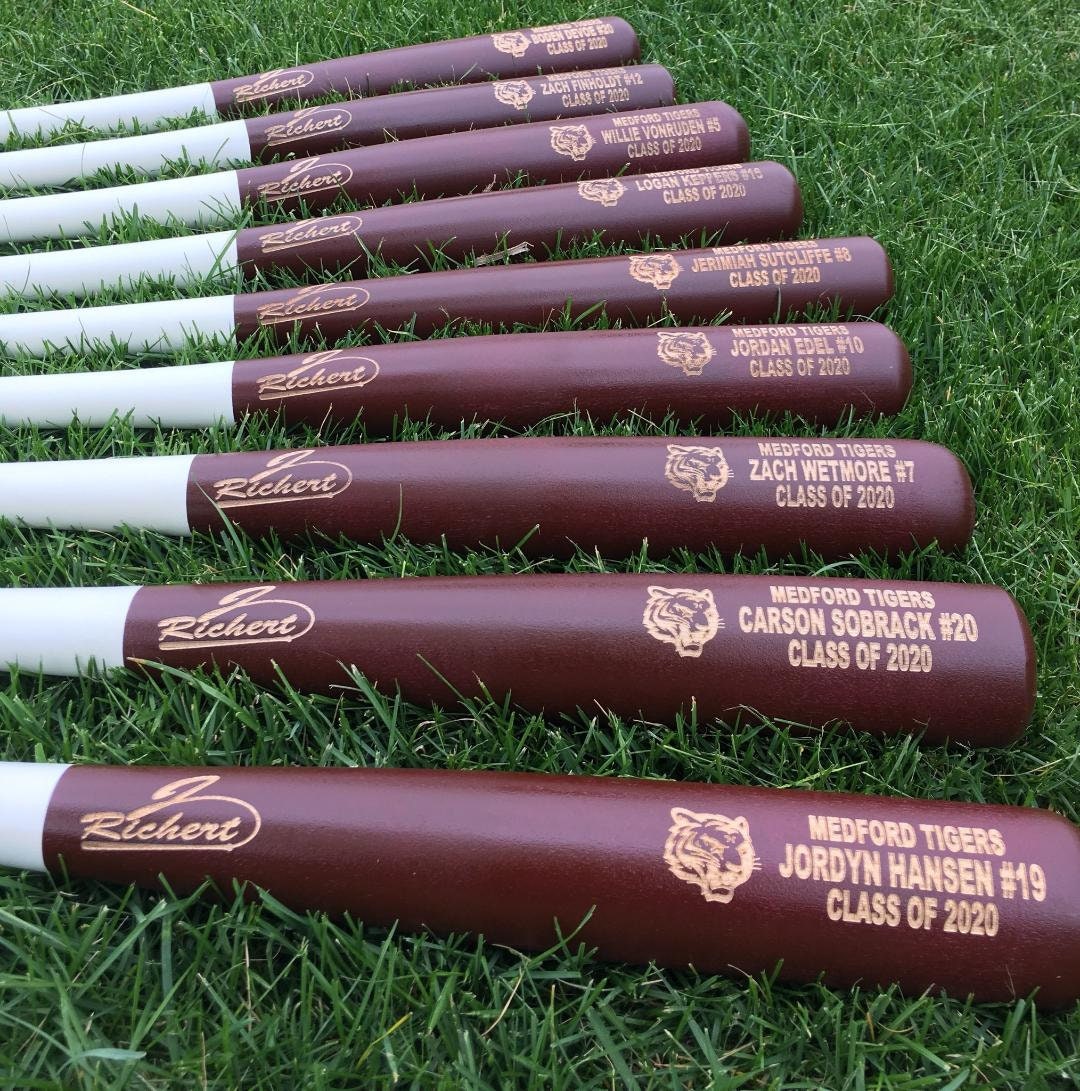 Full Size Baseball Bat Custom Engraved