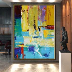 Extra Large Abstract Painting, Original Abstract Painting, Oversize Abstract Painting, Contemporary Abstract Art, Large Canvas Wall Art JE1