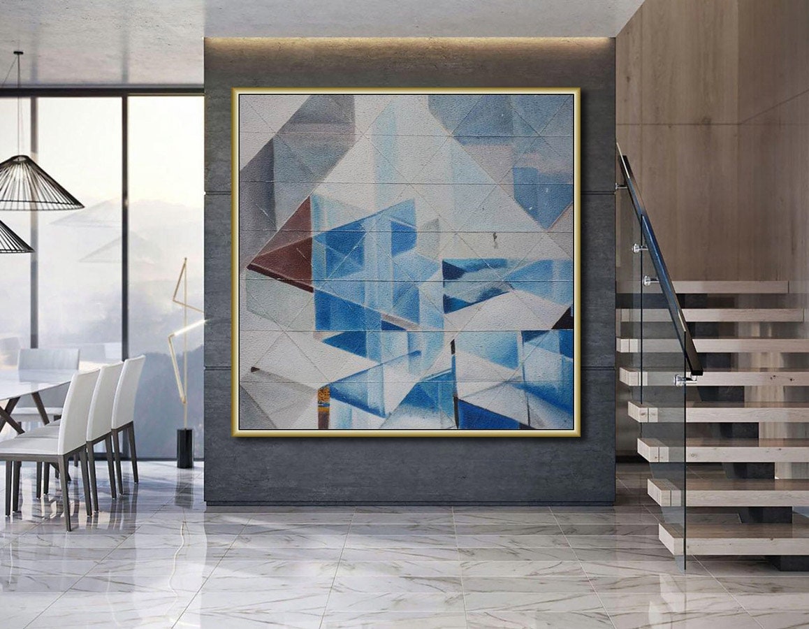 大型抽象画、現代キャンバスアート、オリジナル特大抽象画、室内装飾画