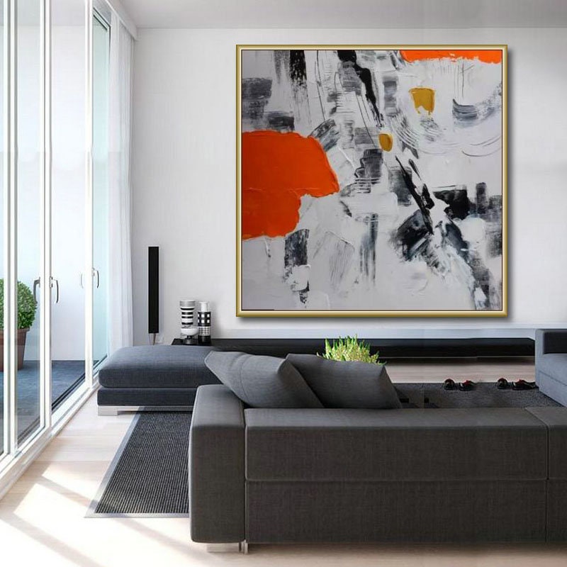 Contemporary Canvas Art Extra Large Abstract Painting Hand | Etsy