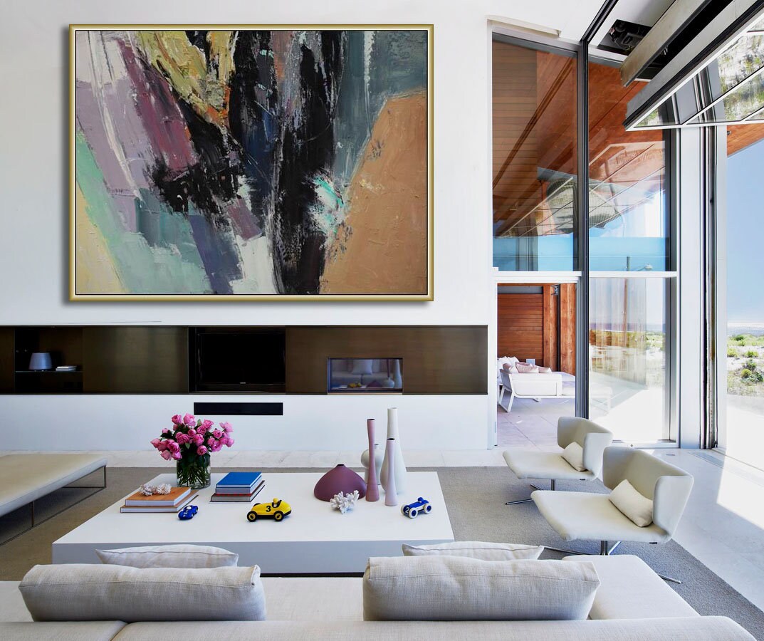 Original Large Abstract Art Contemporary Canvas Art Extra | Etsy