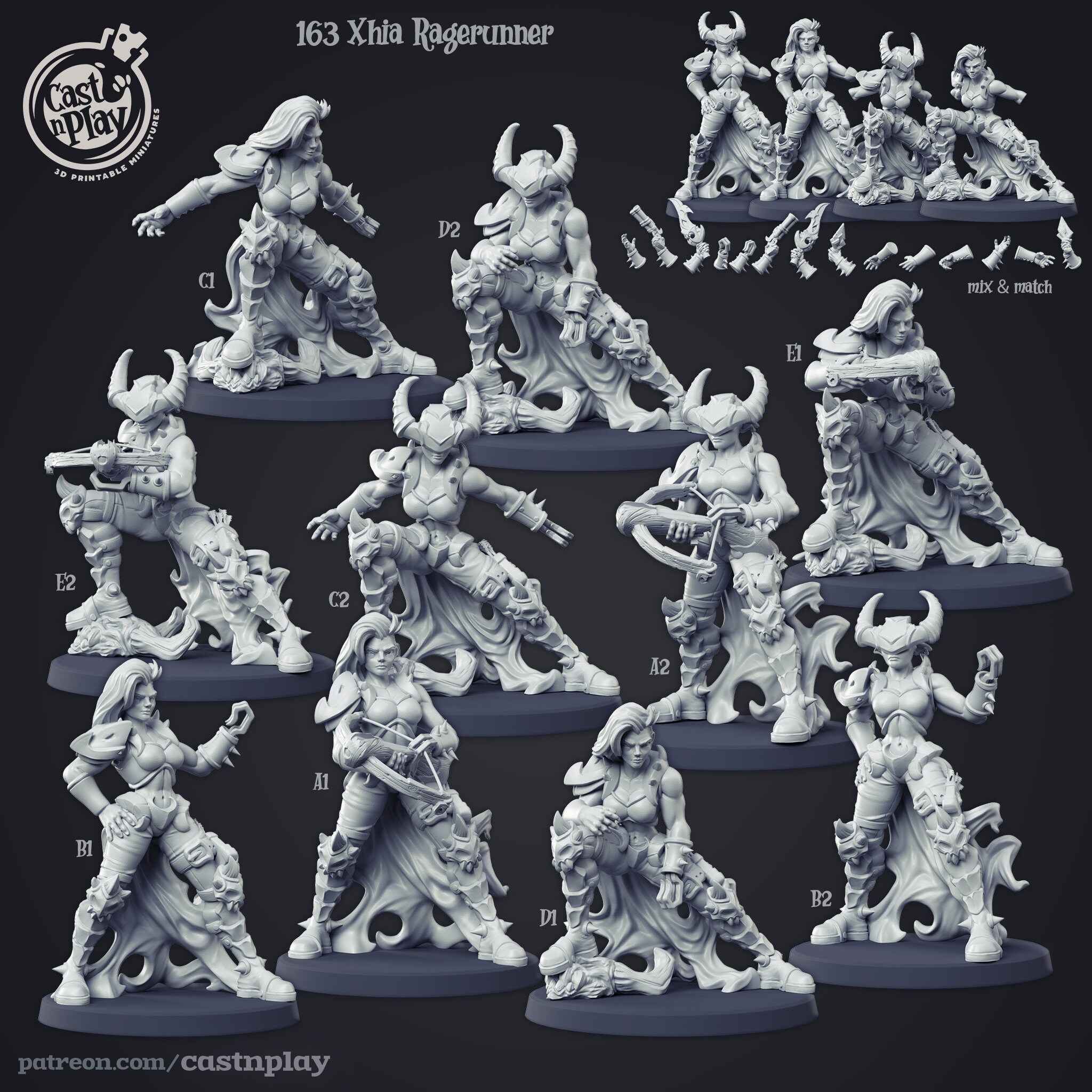 Xhia Ragerunner Modular Demon Hunter Resin Miniature - Etsy