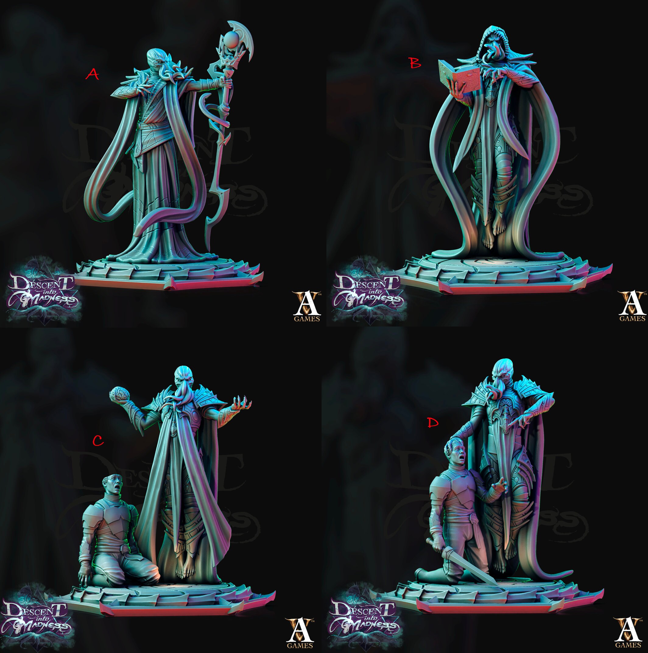 Encephalid Devourer Illithid Descent Into Madness Resin - Etsy