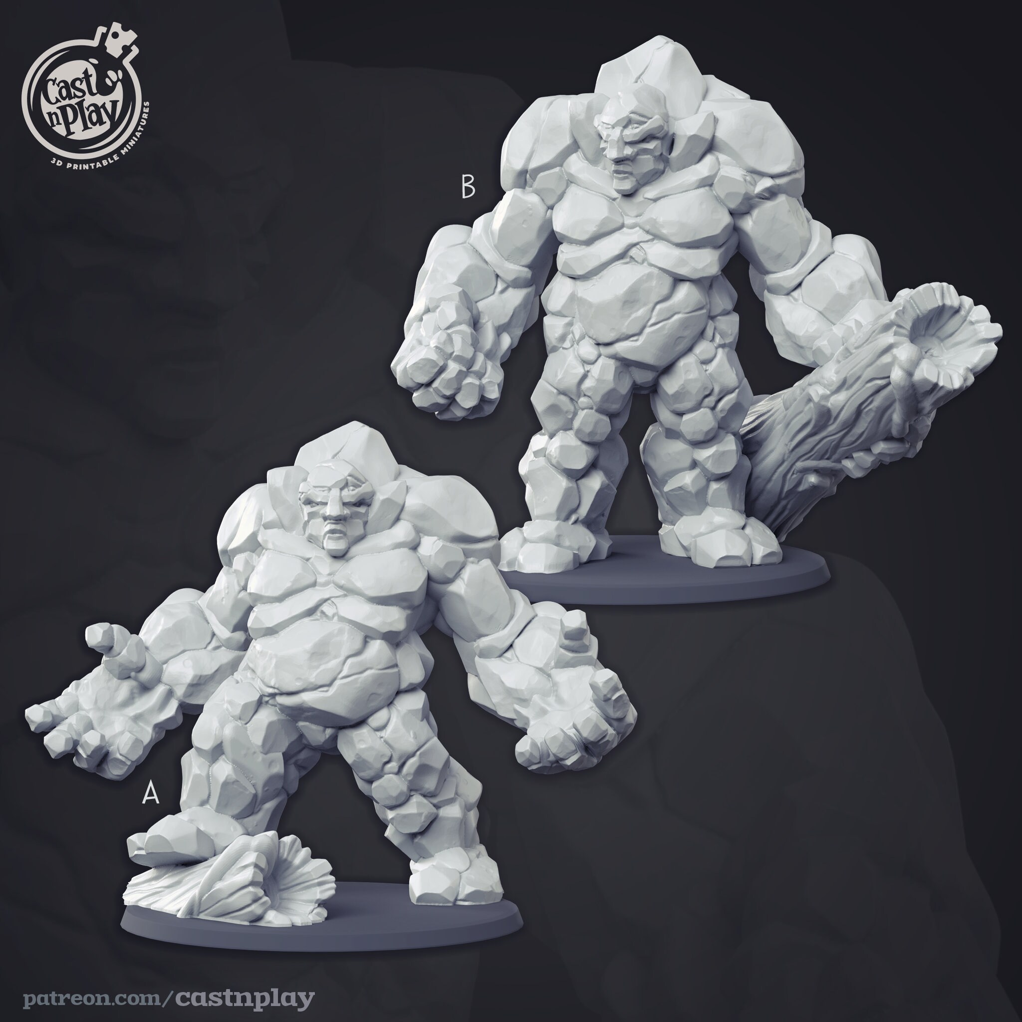 Stone Giant Stone Golem Resin Miniature Dungeons and - Etsy