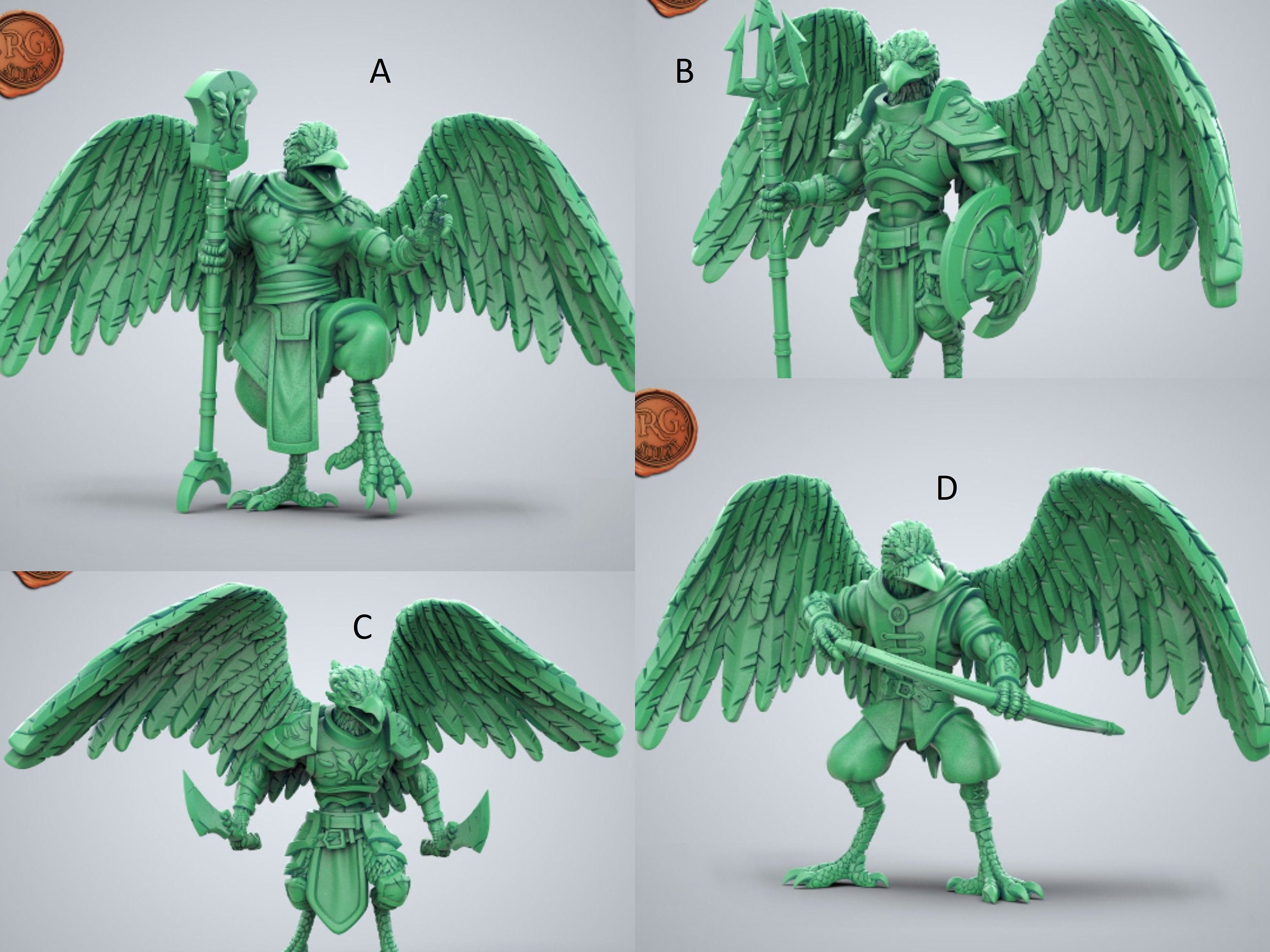 Aarakocra Band Ranger Rogue Paladin Barbarian Resin - Etsy Denmark