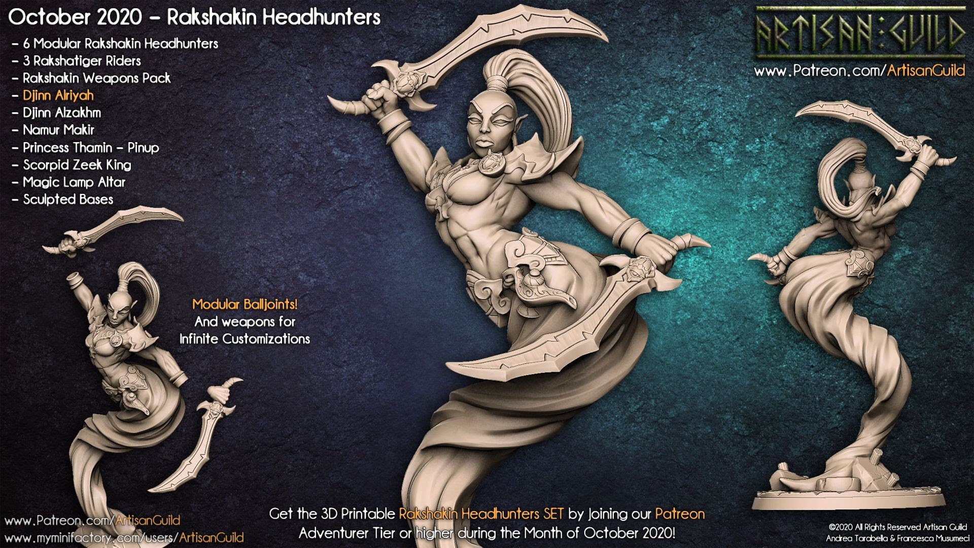 Djinn Alriyah Genie Rakshakin Headhunter Champion Resin - Etsy