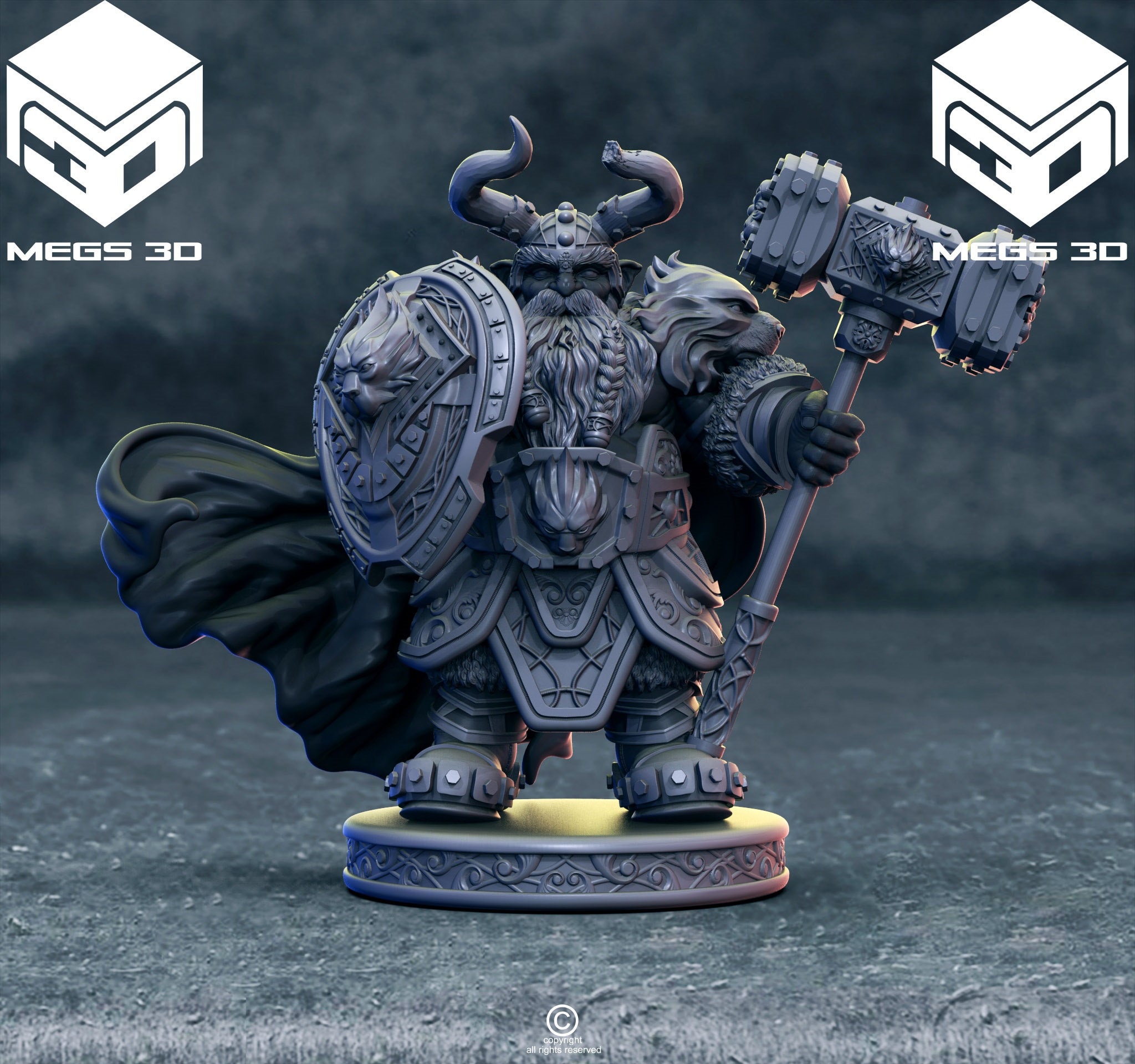Dwarven Warlord Resin Miniature Dungeons and Dragons - Etsy
