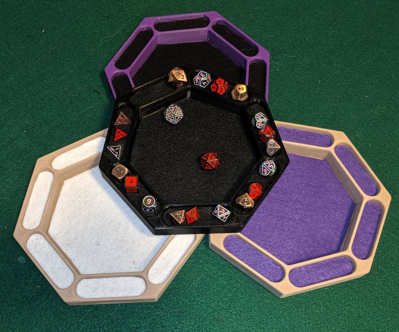 7 Sided Dice Tray With Felt Roll Tray Dungeons and Dragons - Etsy