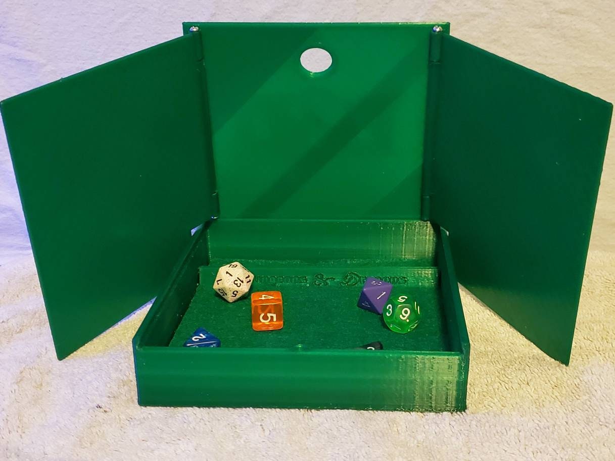 Compact Dungeon Masters Screen and Dice Tray PLA - Etsy