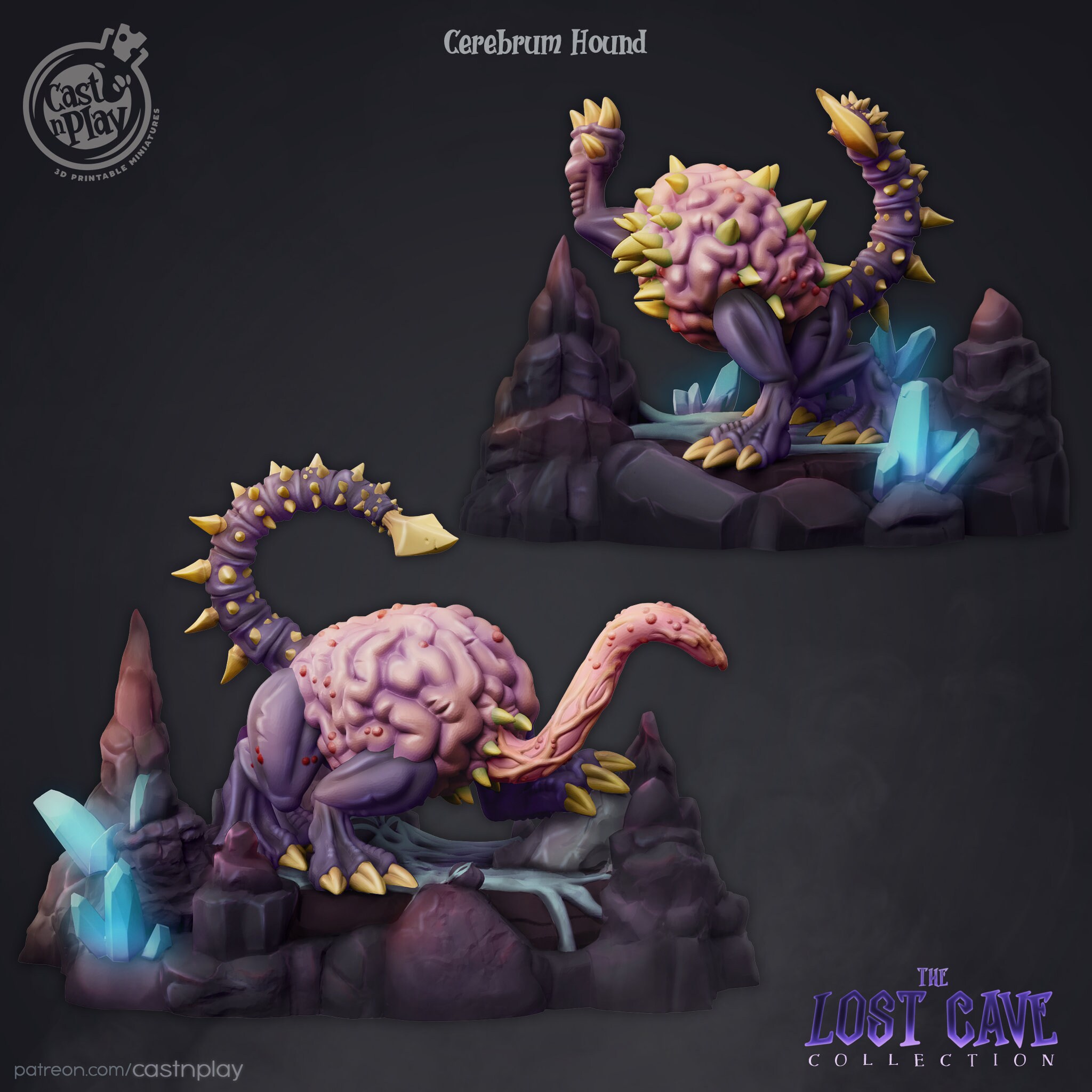 Cerebrum Hound Illithid the Lost Cave Resin Miniature - Etsy India