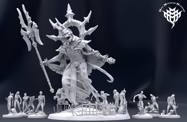 Mini Resin Miniature Lich Giant 15mm 28mm Lich King! Dungeons and Dragons Pathfinder 32mm