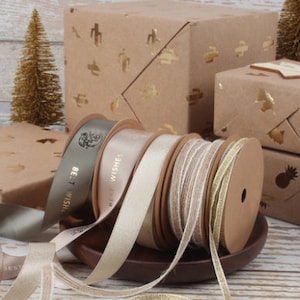 10 yards of linen gold ribbon, Champagne Gold ribbon, gold ribbon, golden  wrapping paper,  Bow Ribbon Valentine&#39;s Day Packaging