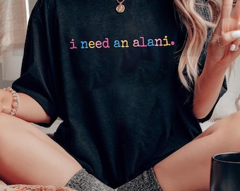 Potrzebuję koszuli Alani, Modny T-shirt, Letnia koszulka do drinków, Letnia koszulka dla dziewczyn, Letnia koszulka Vibes, Letnia koszulka na wakacje, Koszulka Alani