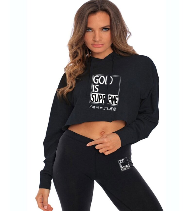 supreme cropped hoodie