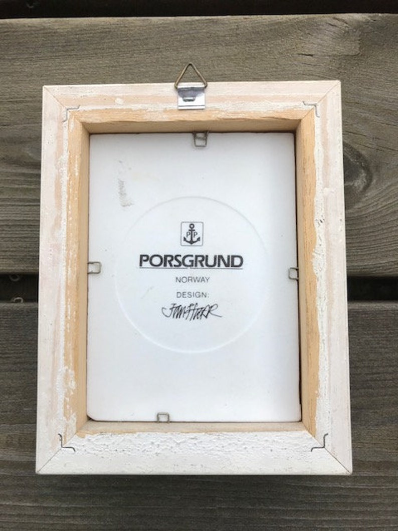 Vintage Framed Tile Art Porsgrund Porcelain Wall Art Flower Etsy