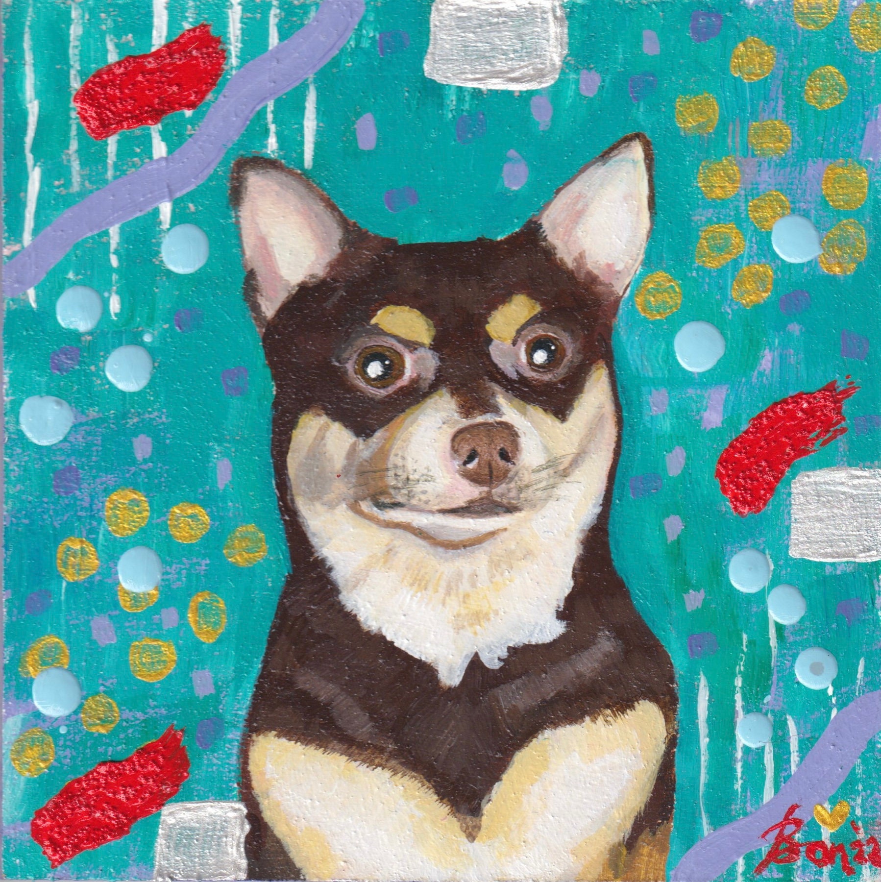 Dog Portrait, Custom Pet Portrait, Pet Painting, Dog Painting, Dog