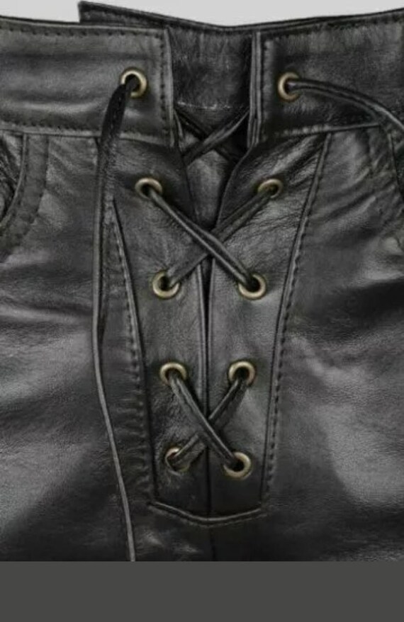 Pour HOMMES TENDANCE Authentique Cuir de Mouton Police Uniforme Bluff Gay