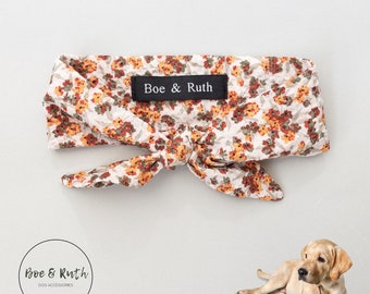 Hundehalstuch - Krawatte für Hunde - Geschenk für Hundemama - Floral Puppy Bandana - Blumen-Hundehalstuch - Krawatte auf Hundehalstuch - Hundehalstücher