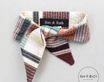 Kariertes Halstuch für Hunde - Kariertes Hundehalstuch - Süßes Geschenk für Hundemama - Süßes Welpe Halstuch - Krawatte auf Krawatte