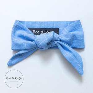 Dog Bandana, Blue Check Necktie for Dogs, Cute Puppy Gift, Gift for Dog Mom, Dog Neckerchief