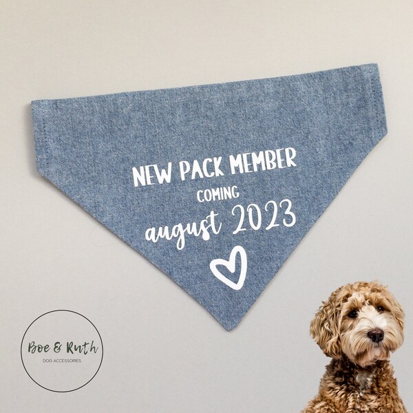 Pregnancy Announcement Dog Bandana Etsy