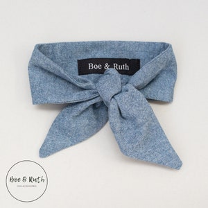 Blue Necktie for Dogs - Blue Dog Bandana - Gift for Dog Mom - Cute Puppy Bandana - Tie on Necktie