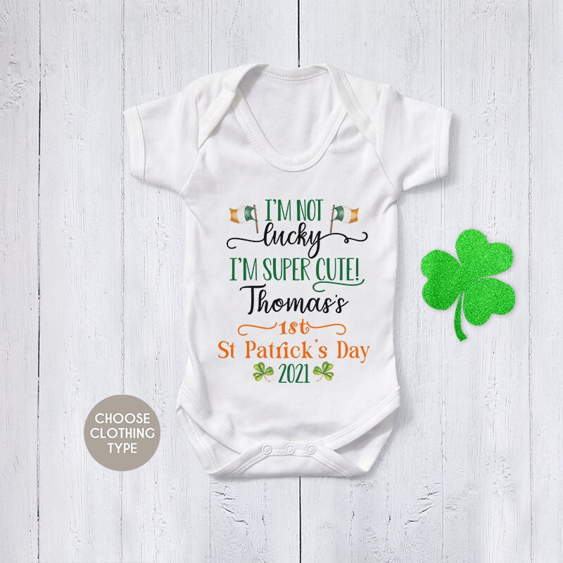 My first st sales patrick's day onesie