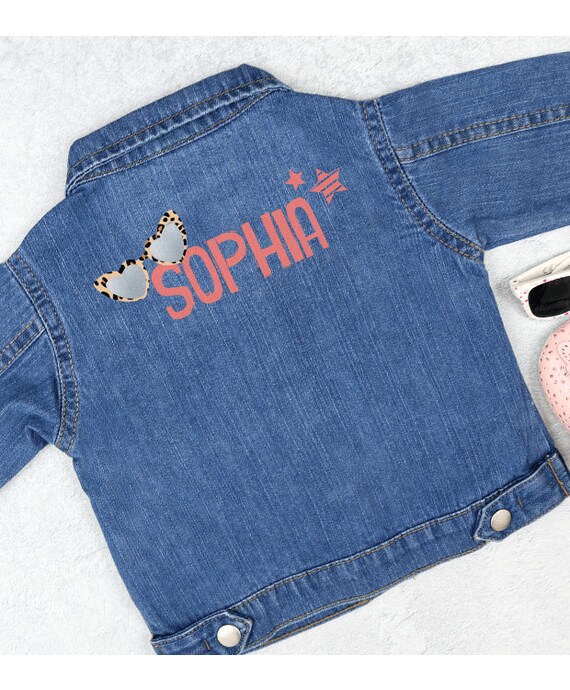 personalised baby denim jacket