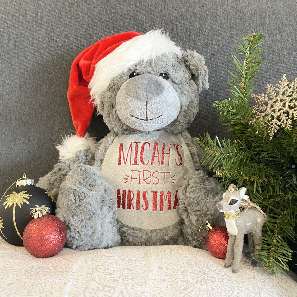 Personalised First Christmas Teddy Bear My First Christmas Etsy