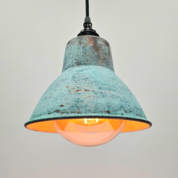 Our exquisite Verdigris Copper Light. Crafted with precision, the rich green patina of verdigris copper adds a touch of vintage charm.