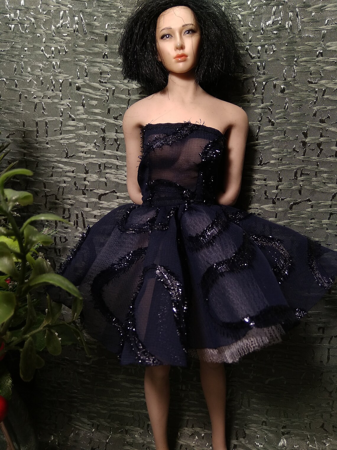 Phicen / Tbleague doll dress size 1 6. Blue chiffon dress Etsy