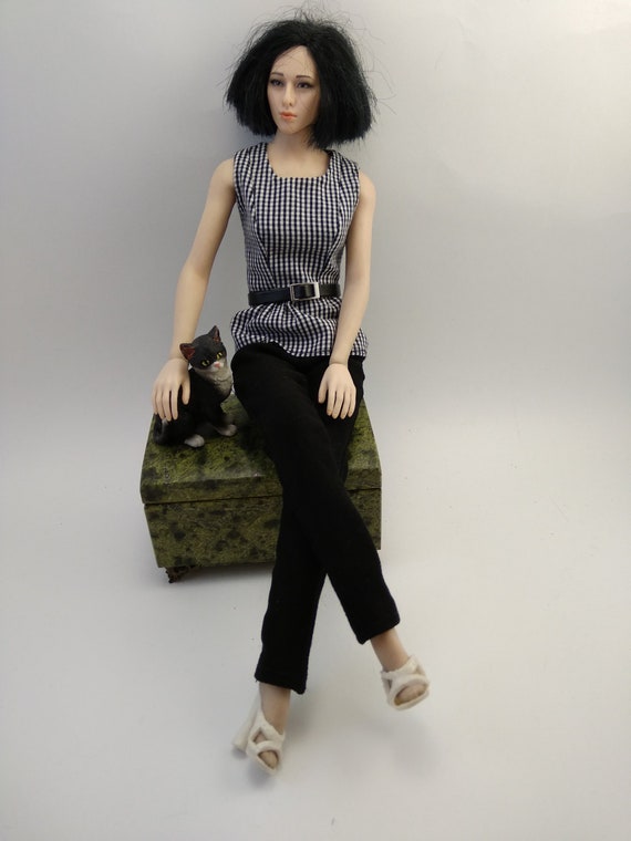 1:6 Scale female black Clothing Leggings Pants for phicen JIAOU DOLL Figure
