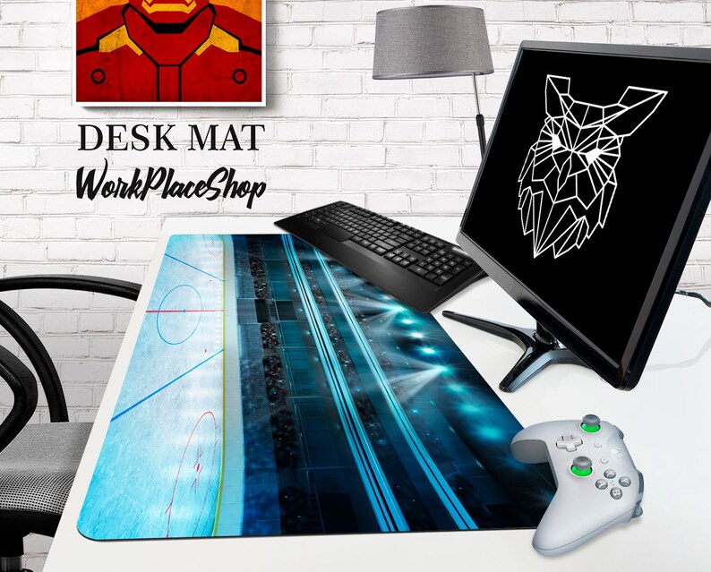 Hockey Stadium Desk Mat Hockey mouse pad Mouse pads Large Etsy