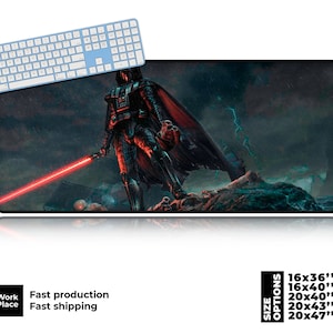 Darth Vader Desk Mat, Star Wars Mat, Anakin Skywalker placemat, Sith Large Mouse Pad, Large Desk Pad, Eco-Friendly Desk pad, Comic Gift