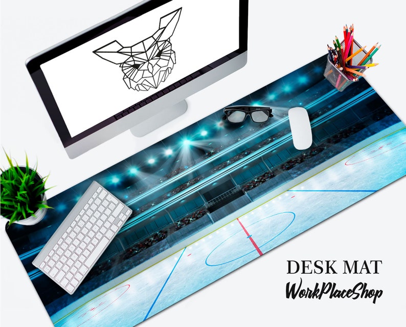 Hockey Stadium Desk Mat Hockey mouse pad Mouse pads Large Etsy