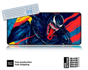 Gaming Desk Mat, Geek placemats, HD Colorful Large Desk Pad, Eco-Friendly Desk pad, Colored Large Mouse Pad, Comic Fan Gift.