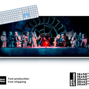 Star Wars Desk Mat, Clone Trooper Desk Mat, Stormtrooper placemat, Sith Large Mouse Pad, Large Desk Pad, Eco-Friendly Desk pad, Comic Gift.