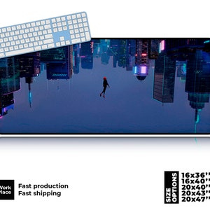 Spider-Man Desk Mat, Geek placemats, Miles Morales Large Desk Pad, Eco-Friendly Desk pad, Colored Large Mouse Pad, Comic Fan Gift.