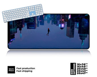 Spider-Man Desk Mat, Geek placemats, Miles Morales Large Desk Pad, Eco-Friendly Desk pad, Colored Large Mouse Pad, Comic Fan Gift.