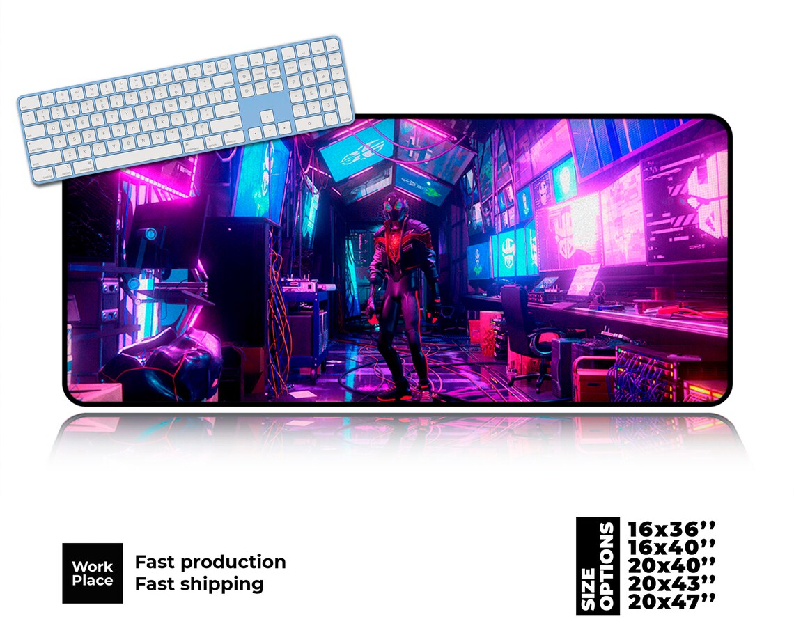 Gaming Desk Mat Geek Placemats HD Colorful Large Desk Pad Etsy