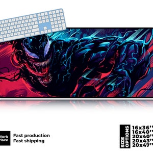 Gaming Desk Mat, Geek placemats, HD Colorful Large Desk Pad, Eco-Friendly Desk pad, Colored Large Mouse Pad, Comic Fan Gift.