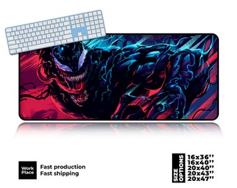 Gaming Desk Mat, Geek placemats, HD Colorful Large Desk Pad, Eco-Friendly Desk pad, Colored Large Mouse Pad, Comic Fan Gift.