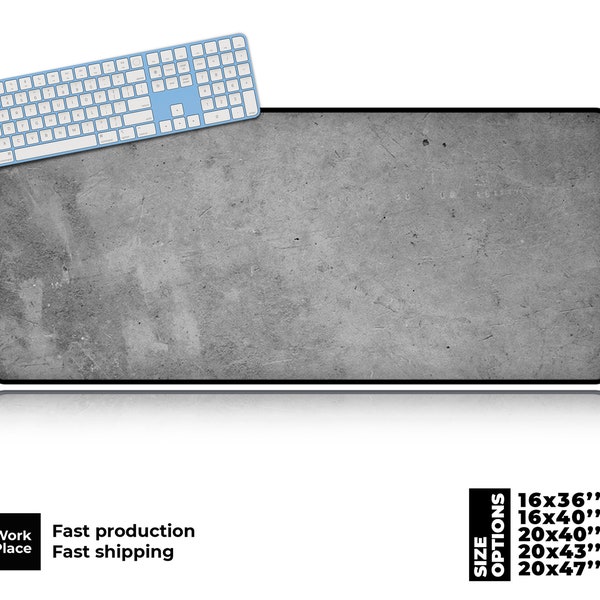 Concrete Desk Mat, Concrete Worker Gift mouse pad, Mouse pads, Large mouse pad, Desk decor, Desk pad, Large desk pad, Place mats, Mousepad