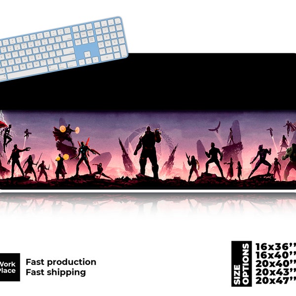 Avengers Desk Mat, Geek placemats, Infinity War Large Desk Pad, Avengers Endgame Desk pad, Colored Large Mouse Pad, Comic Fan Gift.