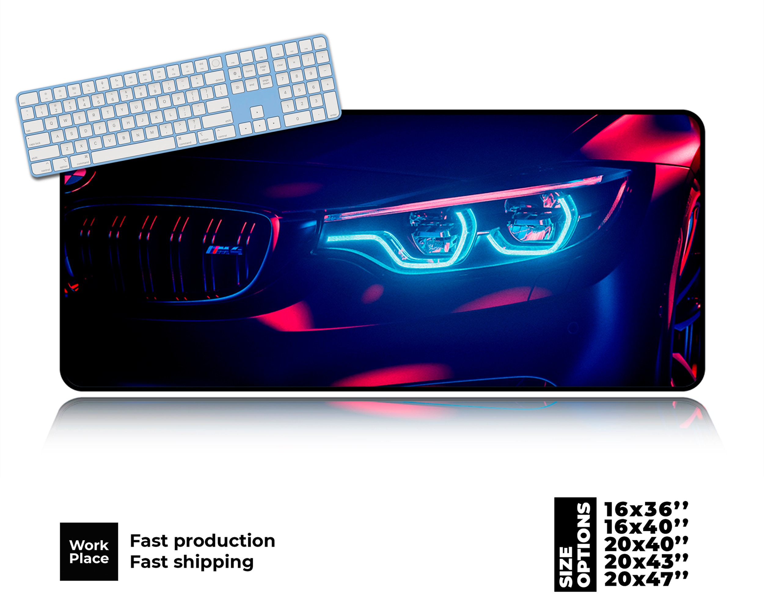 New BMW M POWER M4 M5 LOGO accessories Mousepad Mouse Pad Mat Anti Slip