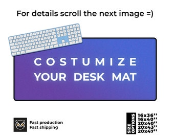 Custom Desk Mat, Custom Mouse pads, Personalized Large mouse pad, Desk pad, Large desk pad, Place mats.