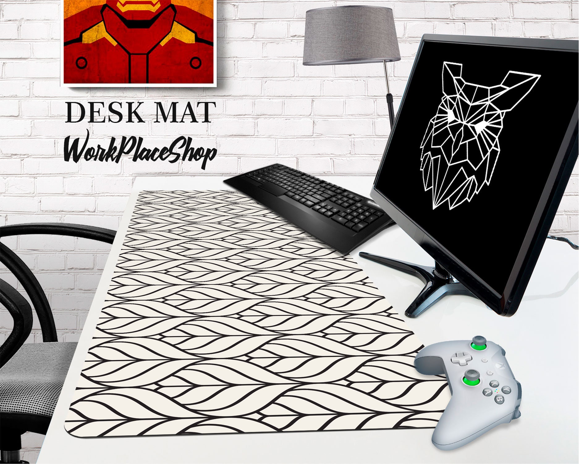 Art Pattern Decor Large Desk Mat decor Desk Desk Mouse pads Etsy